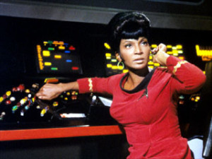 Lt Uhura played by Nichelle Nichols- http://www.startrek.com/database_article/nicholsnichelle